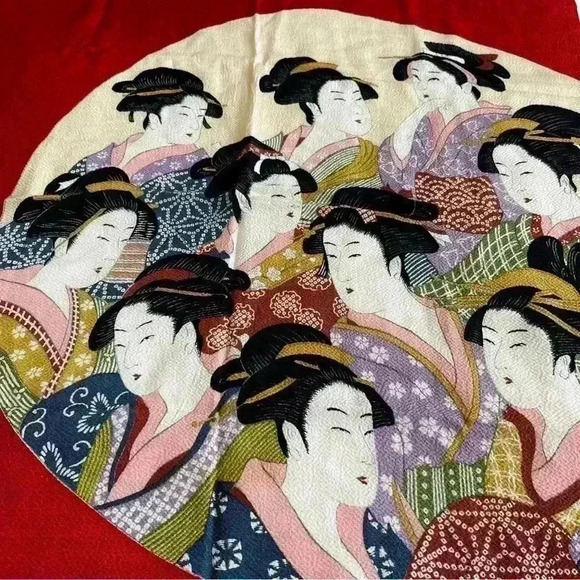 Vintage Japanese scarf or decorative wall covering - Picture 3 of 3